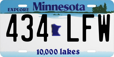 MN license plate 434LFW