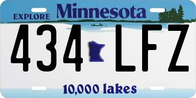 MN license plate 434LFZ