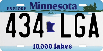 MN license plate 434LGA