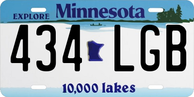 MN license plate 434LGB