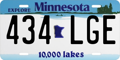 MN license plate 434LGE