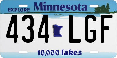 MN license plate 434LGF