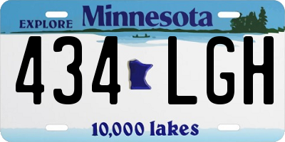 MN license plate 434LGH