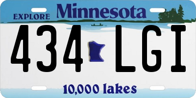 MN license plate 434LGI