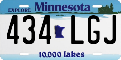 MN license plate 434LGJ