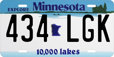 MN license plate 434LGK