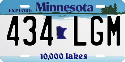 MN license plate 434LGM