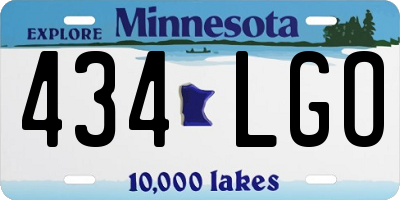 MN license plate 434LGO