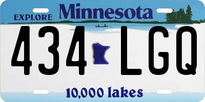 MN license plate 434LGQ