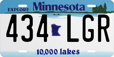 MN license plate 434LGR