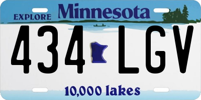 MN license plate 434LGV