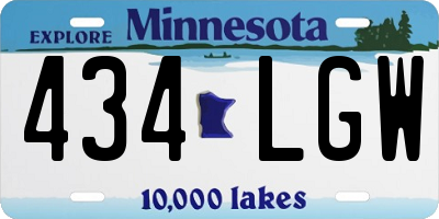 MN license plate 434LGW
