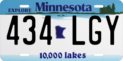 MN license plate 434LGY