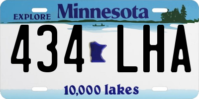 MN license plate 434LHA