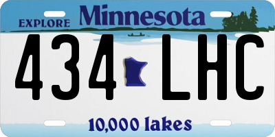 MN license plate 434LHC