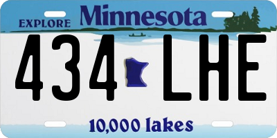 MN license plate 434LHE