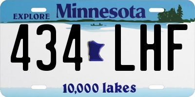 MN license plate 434LHF