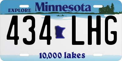 MN license plate 434LHG