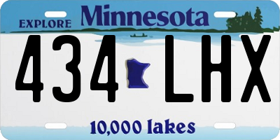 MN license plate 434LHX