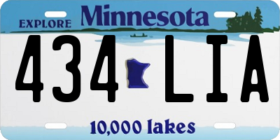 MN license plate 434LIA