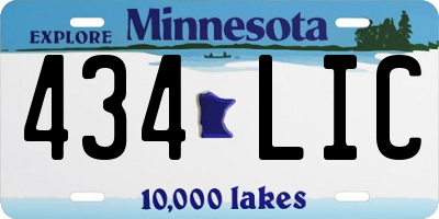 MN license plate 434LIC