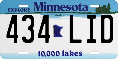MN license plate 434LID