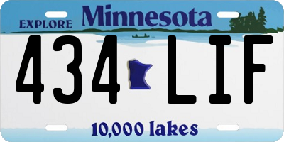 MN license plate 434LIF