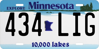 MN license plate 434LIG