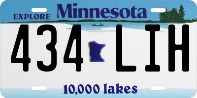 MN license plate 434LIH