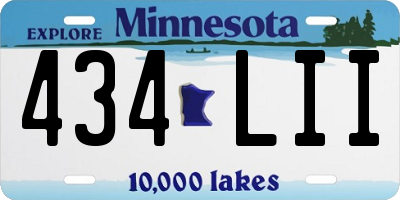 MN license plate 434LII