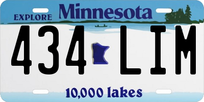 MN license plate 434LIM