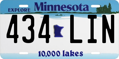 MN license plate 434LIN
