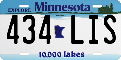 MN license plate 434LIS