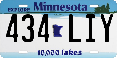 MN license plate 434LIY