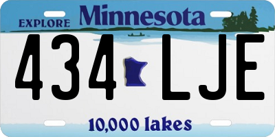 MN license plate 434LJE