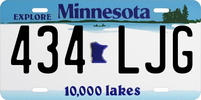 MN license plate 434LJG