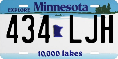 MN license plate 434LJH