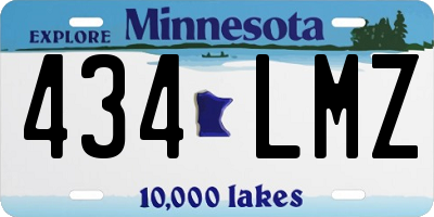 MN license plate 434LMZ