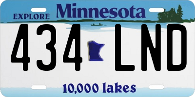MN license plate 434LND