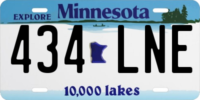 MN license plate 434LNE