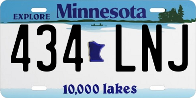 MN license plate 434LNJ