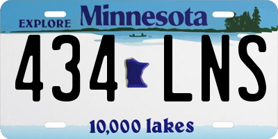 MN license plate 434LNS