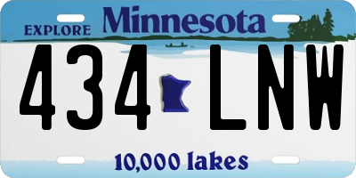 MN license plate 434LNW