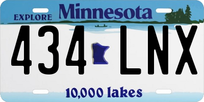 MN license plate 434LNX