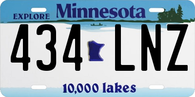 MN license plate 434LNZ