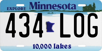 MN license plate 434LOG