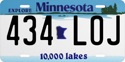 MN license plate 434LOJ