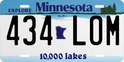 MN license plate 434LOM
