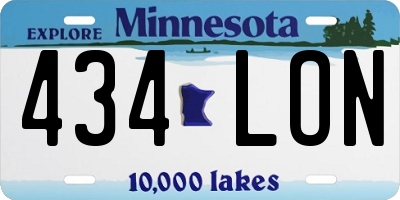 MN license plate 434LON