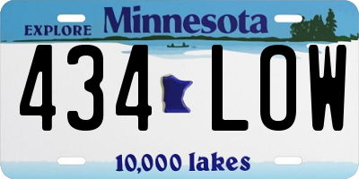 MN license plate 434LOW